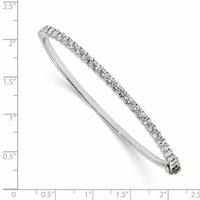 14k White Gold Holds 27 2.2mm .97ct Hinged Bangle Mounting-XB322