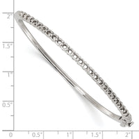 14k White Gold Holds 25 2.9mm 1.9ct Hinged Bangle Mounting-XB323