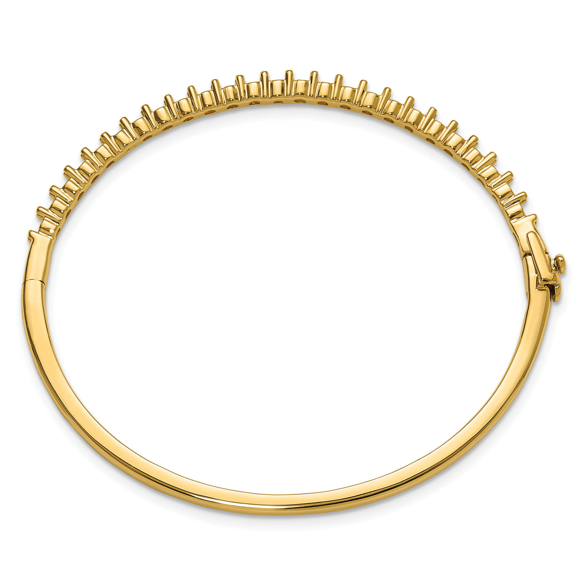 14k Holds 25 2.9mm 1.9ct Hinged Bangle Mounting-XB323Y