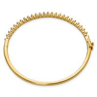14k Holds 25 2.9mm 1.9ct Hinged Bangle Mounting-XB323Y