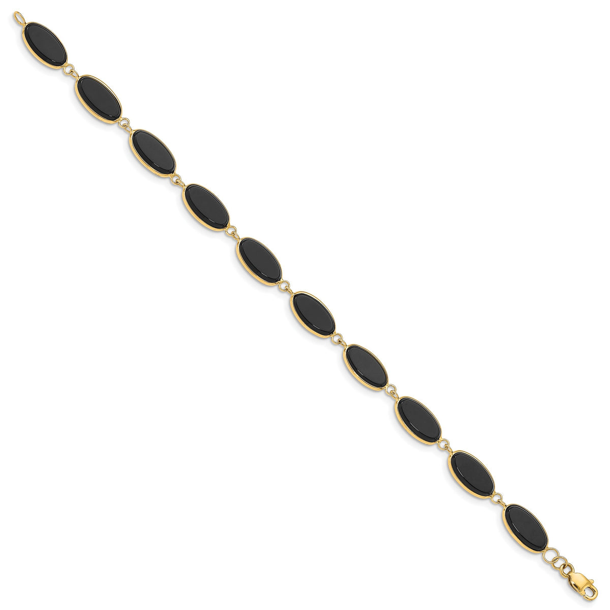 14k Onyx 8.25in Bracelet-XB40-8.25