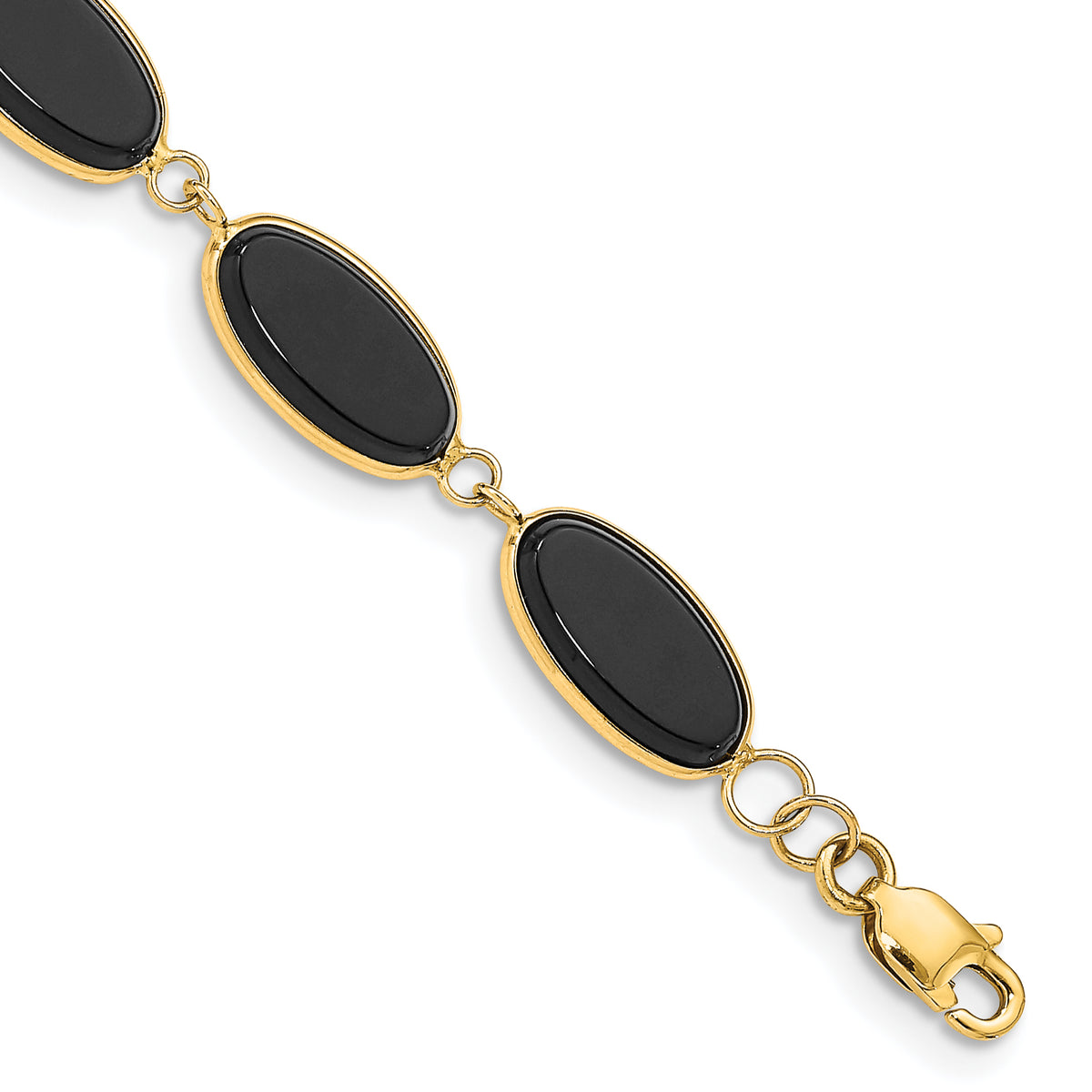 14k Onyx 8.25in Bracelet-XB40-8.25