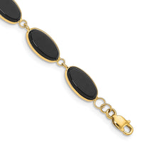14k Onyx 7.25in Bracelet-XB40-7.25