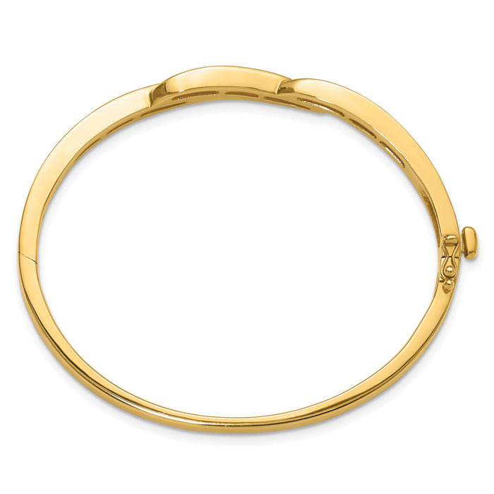 14k Hinged Bangle Bracelet Mounting-XB71