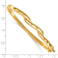 14k Hinged Bangle Bracelet Mounting-XB71