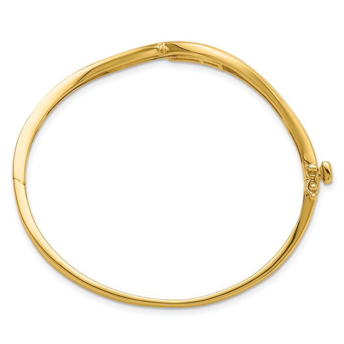 14k Hinged Bangle Bracelet Mounting-XB72