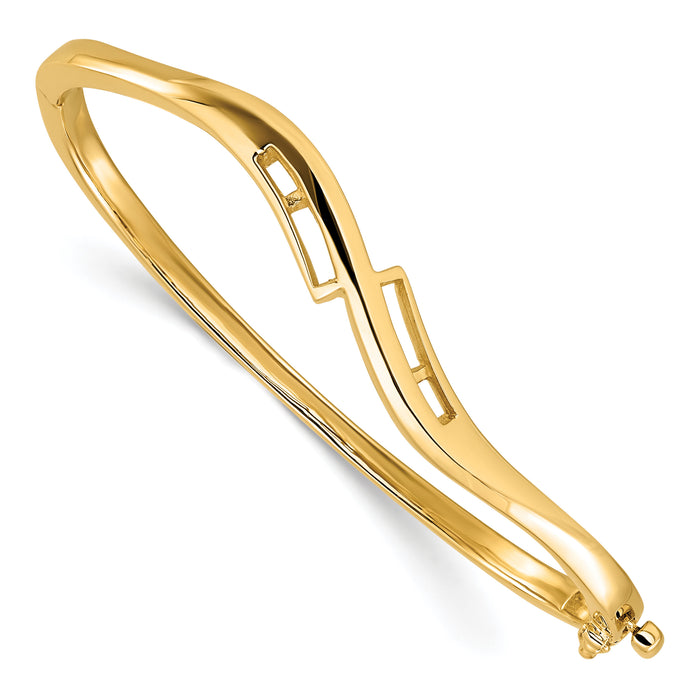 14k Hinged Bangle Bracelet Mounting-XB72