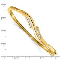 14k AA Diamond Hinged Bangle-XB72AA