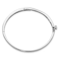 14k White Gold Hinged Bangle Bracelet Mounting-XB82