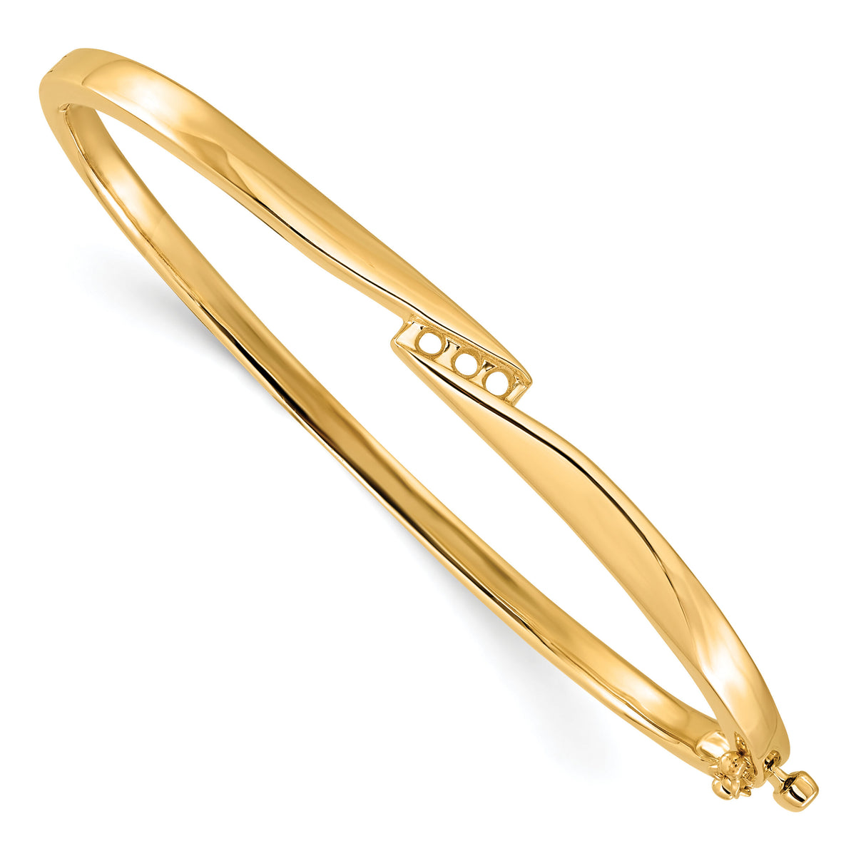 14k Hinged Bangle Bracelet Mounting-XB83