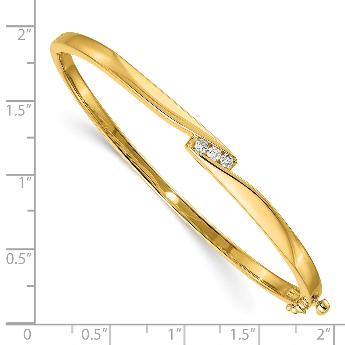 14k AA Diamond Hinged Bangle-XB83AA