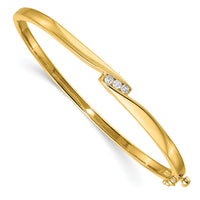 14k AA Diamond Hinged Bangle-XB83AA