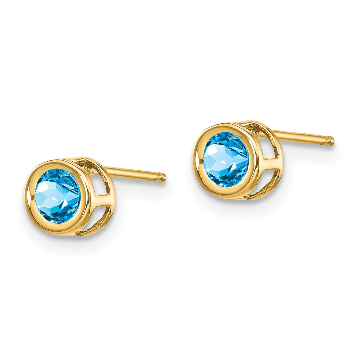 14k Blue topaz Earrings - December-XBE12