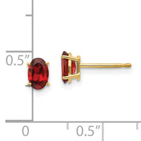14k Garnet Earrings - January-XBE13