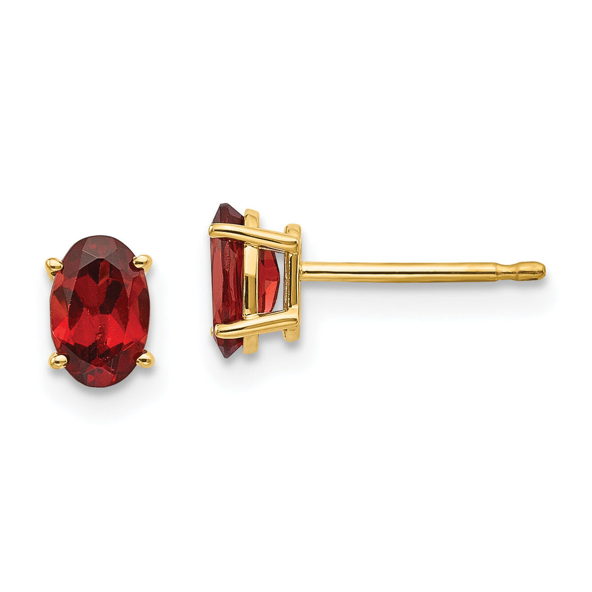 14k Garnet Earrings - January-XBE13