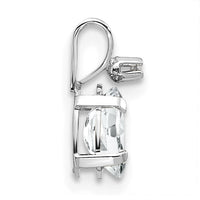 14K White Gold Diamond and White Topaz Birthstone Pendant-XBE159W