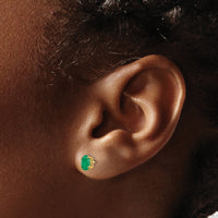 14k Emerald Earrings - May-XBE17