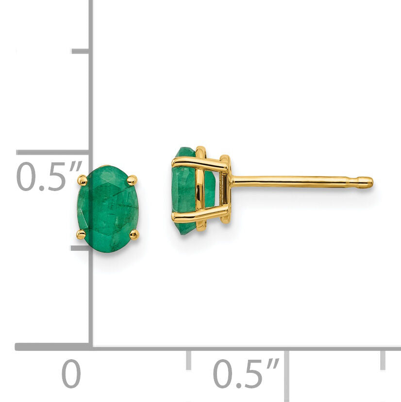 14k Emerald Earrings - May-XBE17