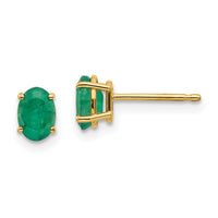14k Emerald Earrings - May-XBE17