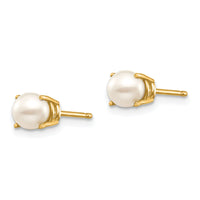14k 4.5mm Round June/FW Cultured Pearl Post Earrings-XBE18
