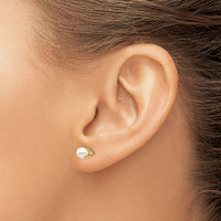 14k 4.5mm Round June/FW Cultured Pearl Post Earrings-XBE18