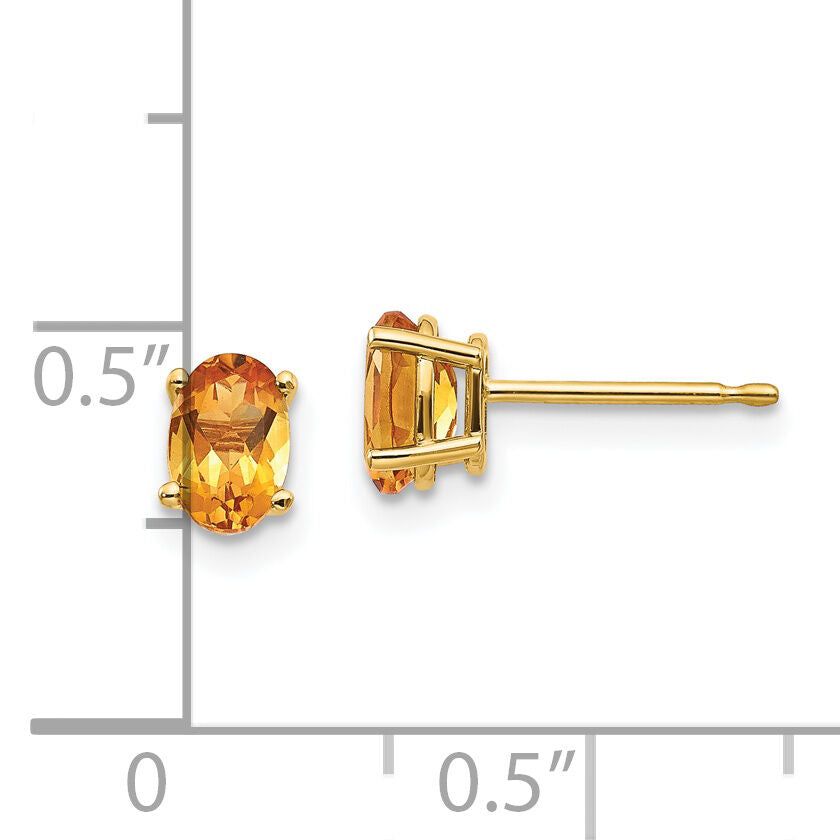 14k Citrine Earrings - November-XBE23