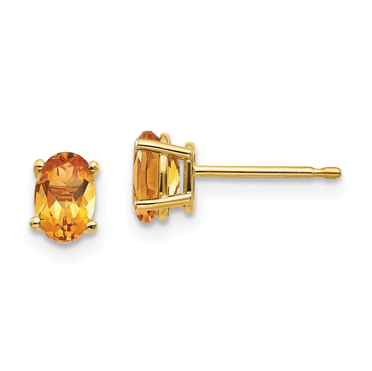 14k Citrine Earrings - November-XBE23
