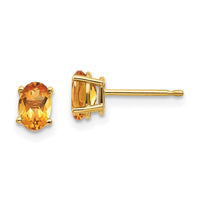14k Citrine Earrings - November-XBE23
