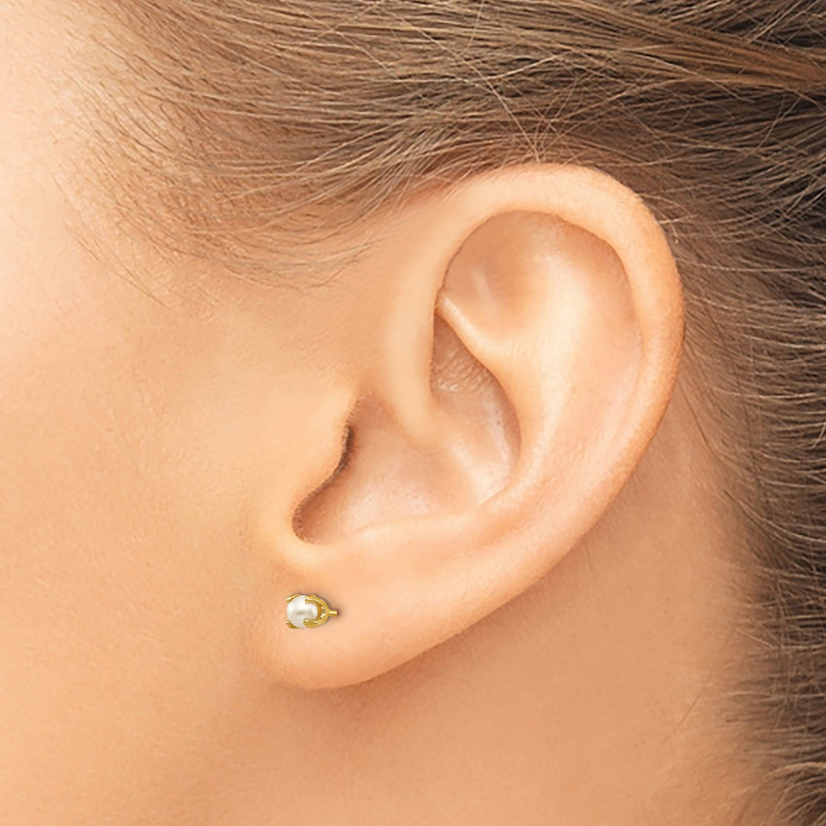 14k 3mm June/FW Cultured Pearl Post Earrings-XBE42