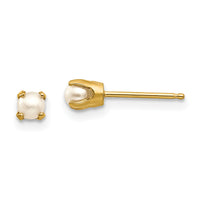 14k 3mm June/FW Cultured Pearl Post Earrings-XBE42