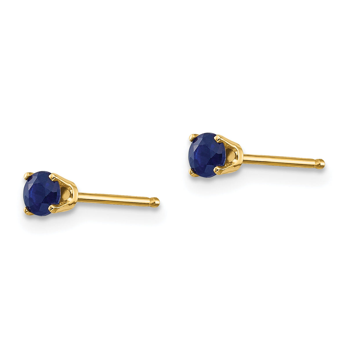 14k 3mm September/Sapphire Post Earrings-XBE45
