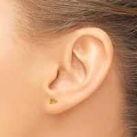 14k 3mm November/Citrine Post Earrings-XBE47