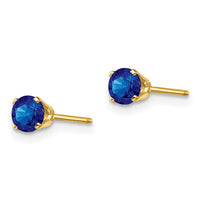 14k 4mm September/Sapphire Post Earrings-XBE57