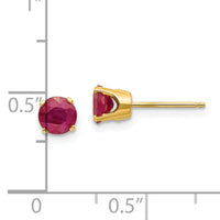 14k 5mm Ruby Earrings - July-XBE67