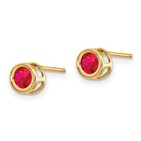 14k Ruby Earrings - July-XBE7