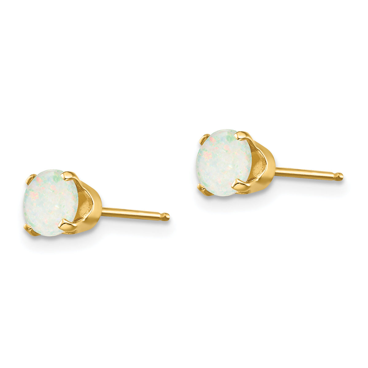 14k 5mm Opal Earrings - October-XBE70
