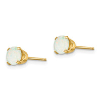 14k 5mm Opal Earrings - October-XBE70