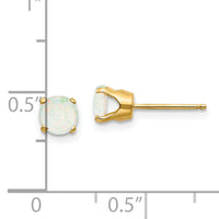 14k 5mm Opal Earrings - October-XBE70