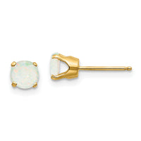 14k 5mm Opal Earrings - October-XBE70