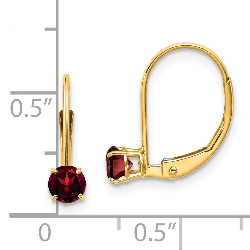 14k Garnet Earrings - January-XBE73