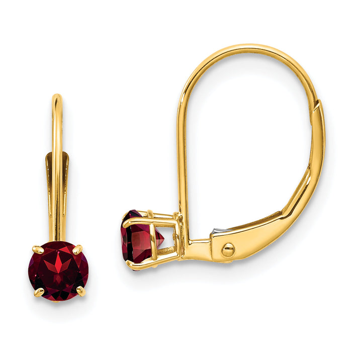 14k Garnet Earrings - January-XBE73