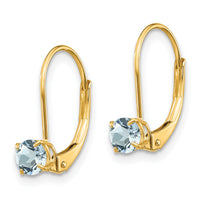 14k Aquamarine Earrings - March-XBE75