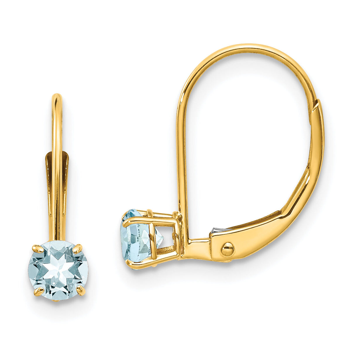 14k Aquamarine Earrings - March-XBE75