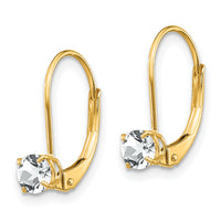 14k White Topaz Earrings - April-XBE76