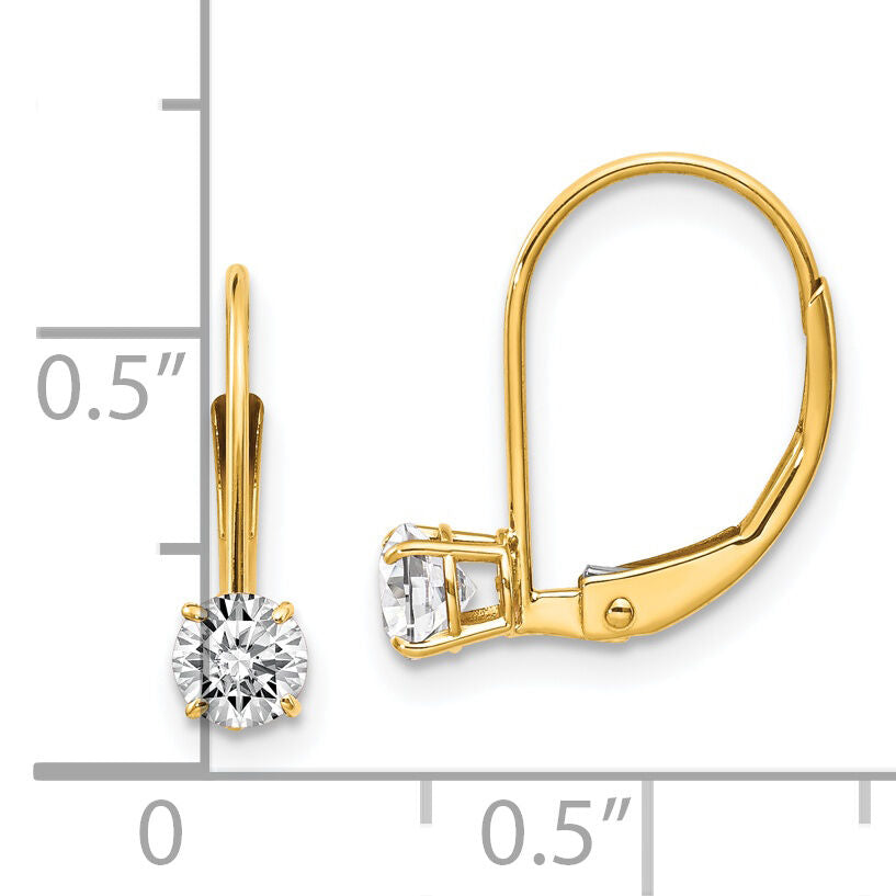 14k White Topaz Earrings - April-XBE76