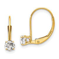 14k White Topaz Earrings - April-XBE76