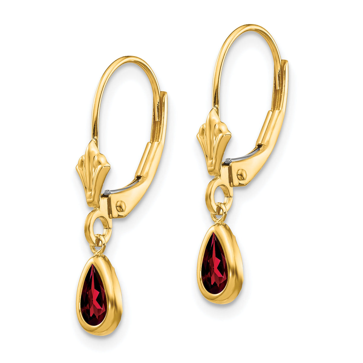 14k 6x4mm Garnet/January Earrings-XBE85