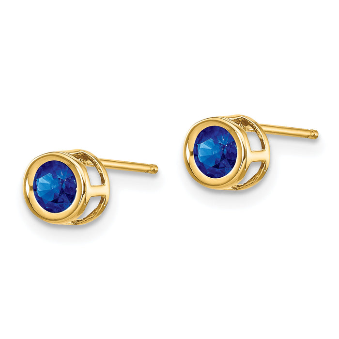 14k Sapphire Earrings - September-XBE9