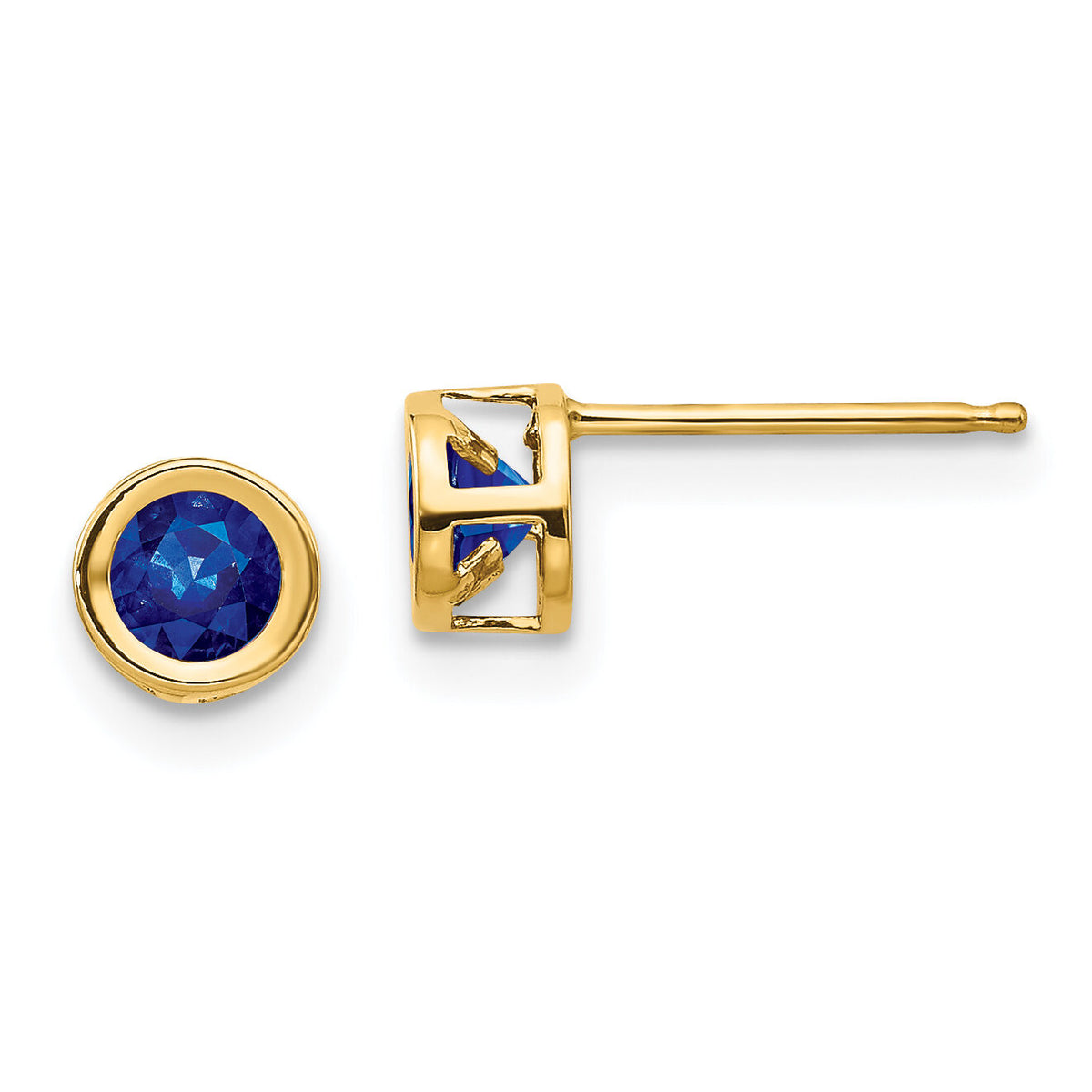 14k Sapphire Earrings - September-XBE9