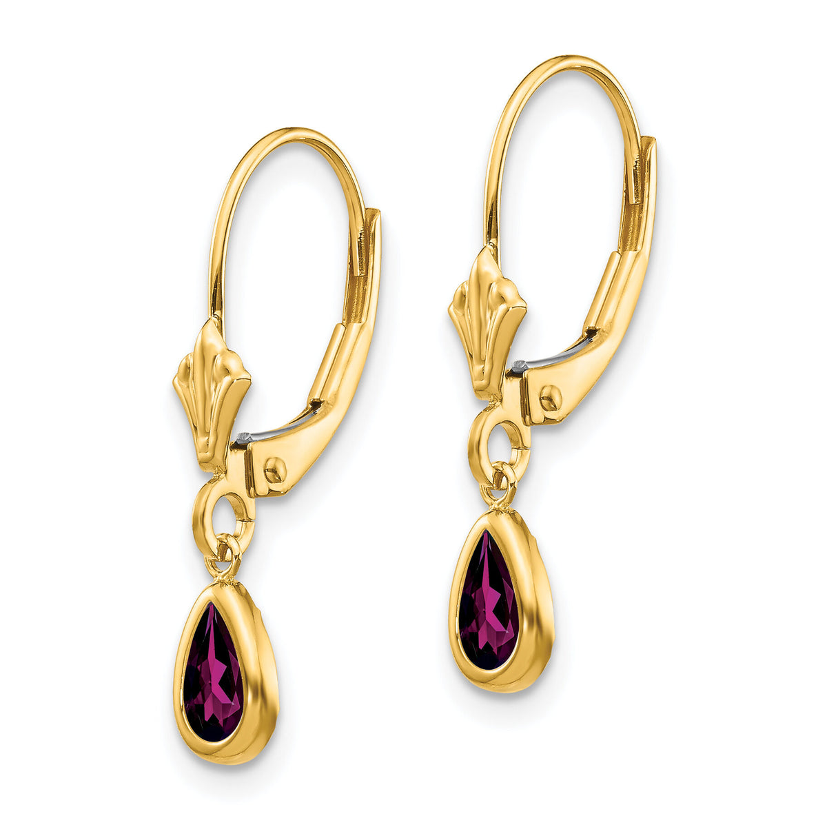 14k 6x4mm Rhodolite Garnet/June Earrings-XBE90